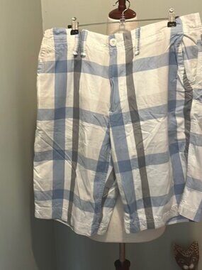 Urban Pipeline Blue and White Plaid Shorts